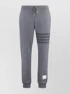 Thom Browne Track Pants Wool Drawstring Waist In Gray