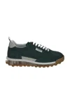Thom Browne Translucent-sole Leather Sneakers In Green
