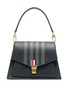 Thom Browne Trapeze 4-bar Tote Bag In Blau