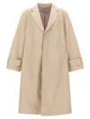 Thom Browne Water-repellent Cotton Trench Coat In Neutral