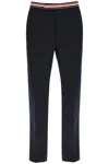 THOM BROWNE TRICOLAR WAISTBAND WOOL TWILL PANTS