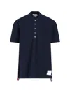 Thom Browne Center Back Rwb-stripe Polo Shirt
