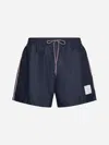 Thom Browne Drawcord Waistband Rugby Shorts In Blue