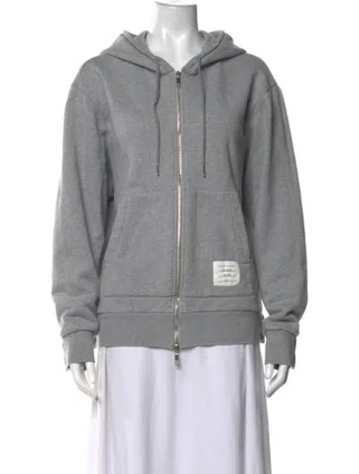 Pre-owned Thom Browne Tricolor Crew Neck Hoodie In Grey