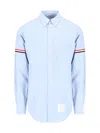 Thom Browne Man Shirt Light Blue Size 2 Cotton In Blue