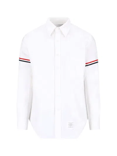 Thom Browne Tricolor Detail Shirt In White