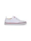 Thom Browne Low-top Leather Sneakers In White
