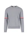 THOM BROWNE TRICOLOR DETAIL SWEATER