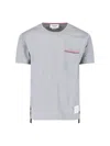 Thom Browne Tricolor Detail T-shirt - Grey
