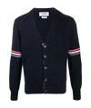 Thom Browne Rib Stitch Wool Cardigan In Black