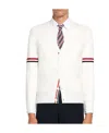 Thom Browne Tri-colour Stripe Sleeve Sweater In White