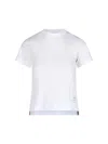 Thom Browne Crew-neck T-shirt Ribbed Side Slit In White