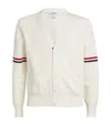 Thom Browne Tri-colour Stripe Sleeve Sweater In White