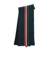 Thom Browne Tricolour Detail Knitted Scarf In Black