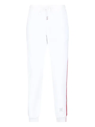 THOM BROWNE THOM BROWNE TRICOLOUR DETAIL SPORTS TROUSERS – WHITE