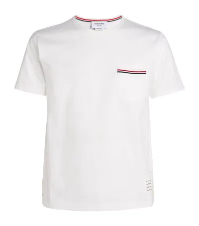 THOM BROWNE TRICOLOUR POCKET T-SHIRT