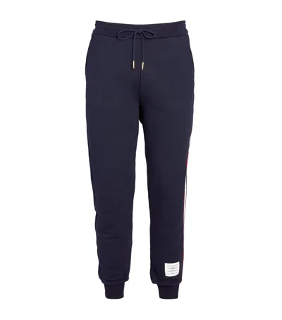 Thom Browne Tricolour Stripe Sweatpants In Navy