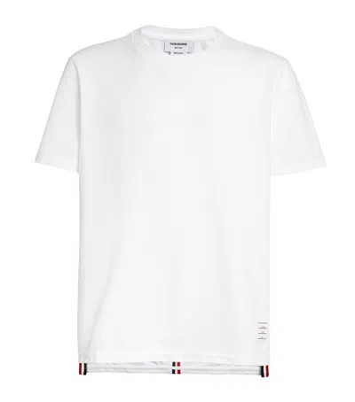 Thom Browne Tricolour Stripe T-shirt In White