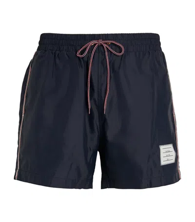 Thom Browne Tricolour Swim Shorts In Navy
