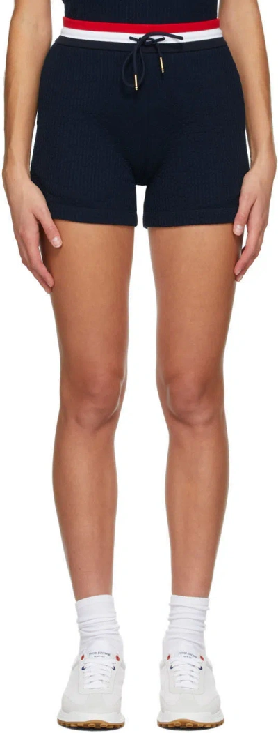 Thom Browne Tricolour-waistband Seersucker Shorts