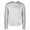 Thom Browne Melange Grey Cotton Sweatshirt In Grey