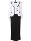 Thom Browne Trompe L'oeil Tuxedo Dress In White