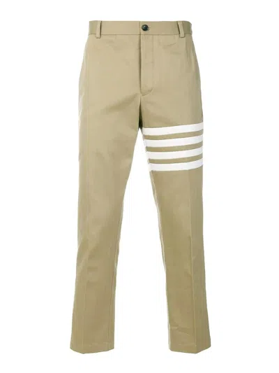 Thom Browne Trouser In Cotton Twill In Camel