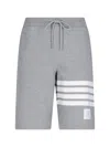 Thom Browne 4-bar Sweat Shorts In Gray