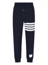Thom Browne Striped Loopback 4 Bar Sweatpants Navy In Blue