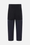 Thom Browne Unconstructed Combo Straight-leg Pants In Blue