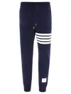 Thom Browne Tapered Striped Loopback Cotton-jersey Sweatpants In Blue