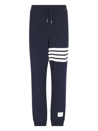 Thom Browne Navy 4-bar Classic Lounge Pants In Blue