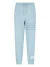 Thom Browne Classic 4 Bar Stripe Cotton Sweatpants In Blue