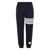 Thom Browne Tapered Striped Loopback Cotton-jersey Sweatpants In Blue