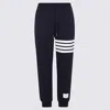 Thom Browne Tapered Striped Loopback Cotton-jersey Sweatpants In Black