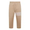 Thom Browne 4-bar Striped Straight-leg Trousers In Brown