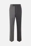 Thom Browne Wool Pant With Two-tone Design And Belt Loops In Multi