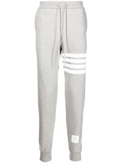Thom Browne Jogger Trousers 4 Bar In Grey