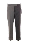 Thom Browne Tapered-leg Wool Trousers In Grey