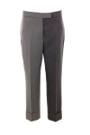 Thom Browne Classic Funmix Wool Twill Trousers In Grey