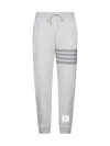 Thom Browne Sweatpants In Classic Loopback With Engineered 4 Bar Stripe In Lt Grey