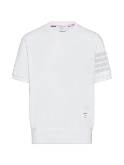 Thom Browne 4-bar Cotton Jersey T-shirt In White
