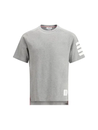 Thom Browne T-shirt With Horizontal Bands In Gray