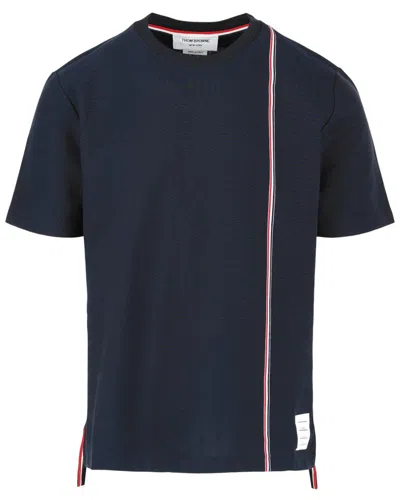 Thom Browne Engineered Stripe T-shirt Man T-shirt Multicolored Size Xxl Cotton In Blue