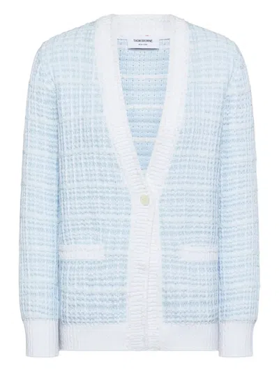 Thom Browne Tuck Stitch Elongated Cardigan In Multi