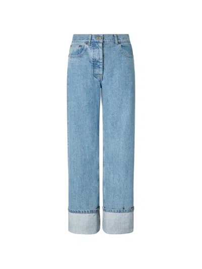 Thom Browne 턴업 진 In Blue