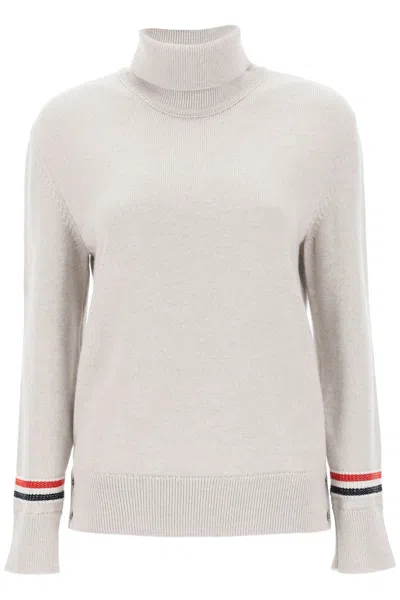 Thom Browne Wool Turtleneck Sweater In Grey