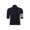 Thom Browne Fine Merino Wool Short-sleeve Turtleneck Sweater