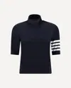 Thom Browne Fine Merino Wool Short-sleeve Turtleneck Sweater