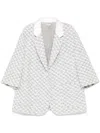 Thom Browne Tweed Blazer In Grey